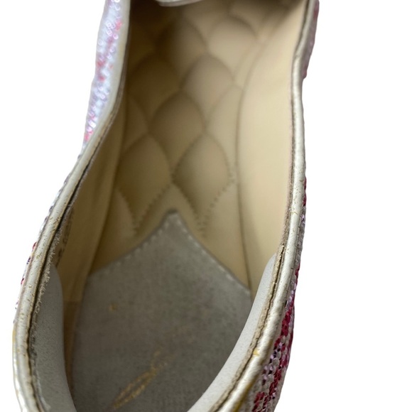 Brian Atwood Claudelle Crystal Suede Smoking Slippers Flats Loafers Sz.‎ 8 1/2 - Picture 9 of 12